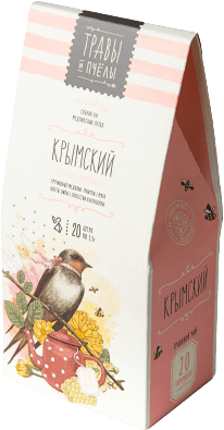 Травяной чай  ТРАВЫ И ПЧЁЛЫ Крымский коробка 30г2015г6шт пирамидки