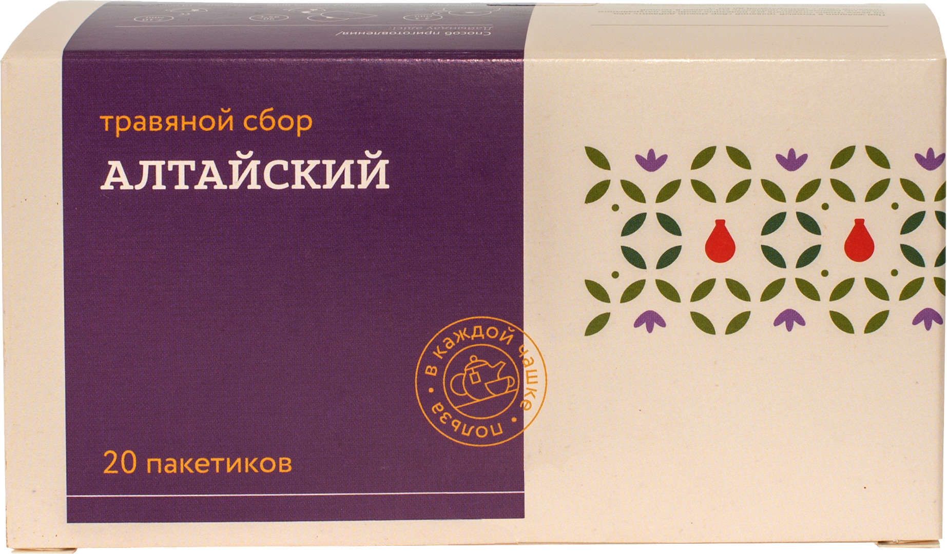 Травяной сбор ТРАВЫ И ПЧЕЛЫ Алтайский 40 г 202г картонная коробка