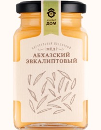 мёд медовый дом  натуральный цветочный абхазский эвкалиптовый 320г1шт стекло