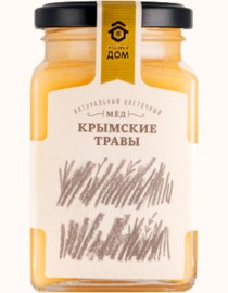 мёд медовый дом  натуральный цветочный крымские травы 320г1шт стекло