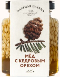 honey chastnaya paseka with pine nuts