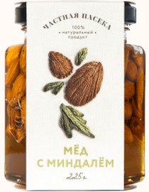 honey chastnaya paseka with almonds